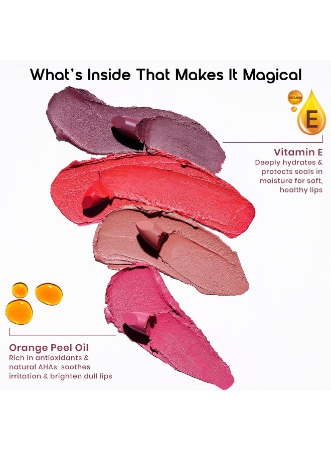 INSIGHT Hydra Fix Lipstick - Muted Crush| Semi Matte Finish | One Swipe Intense Pigmentation | Long Lasting | Lightweight | Hydrating Non Drying Formula - 4.2g - Image 2